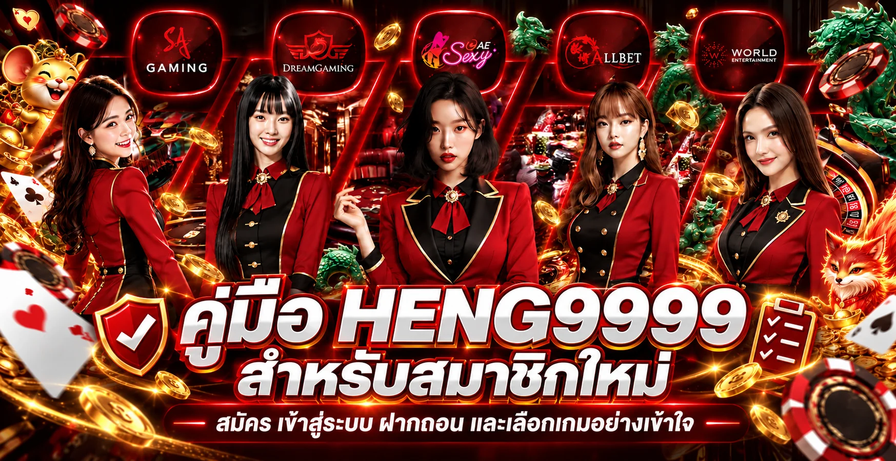 HENG9999 คู่มือสมาชิกใหม่ สมัคร เข้าสู่ระบบ ฝากถอน
